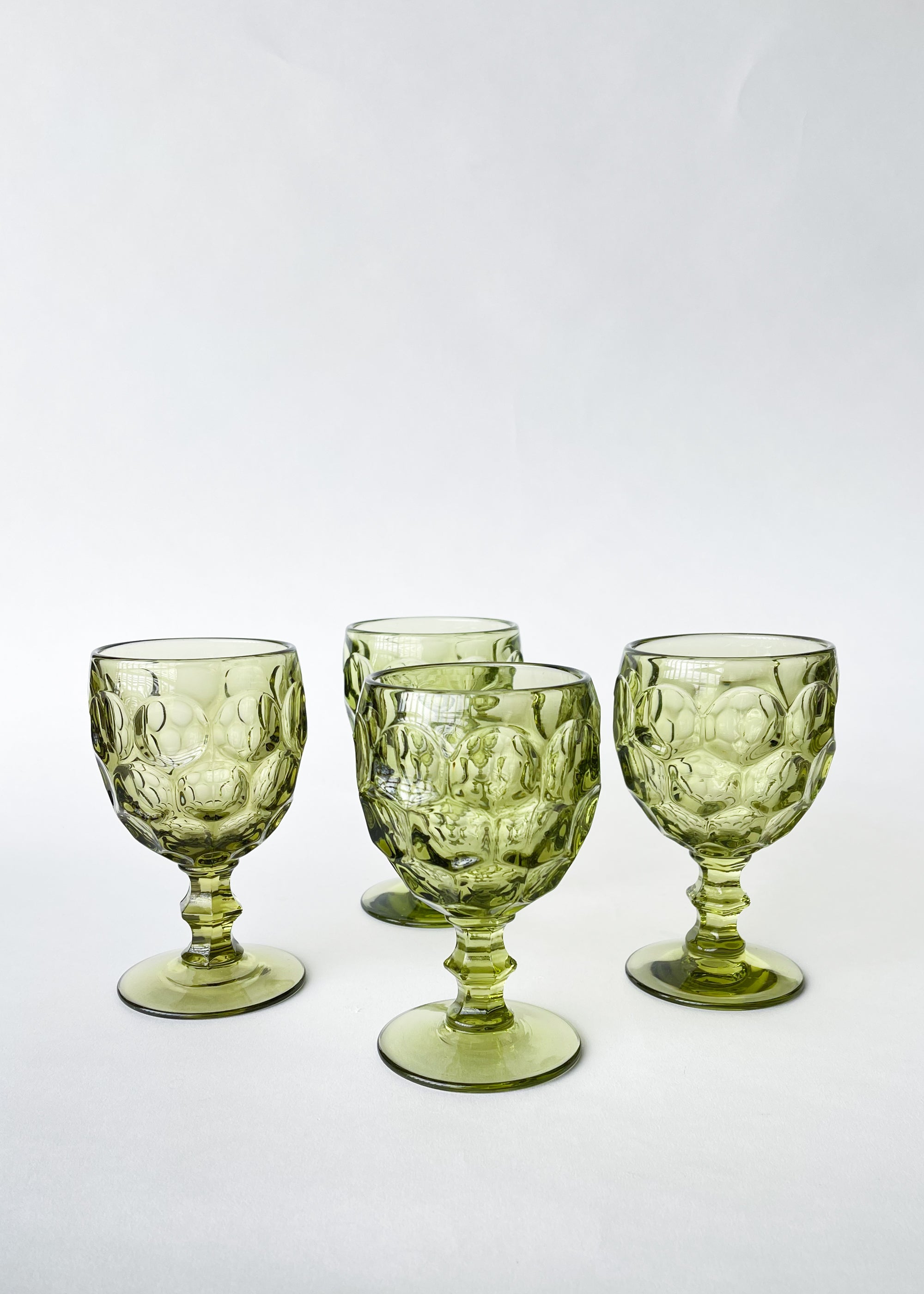 Vintage Green Goblets