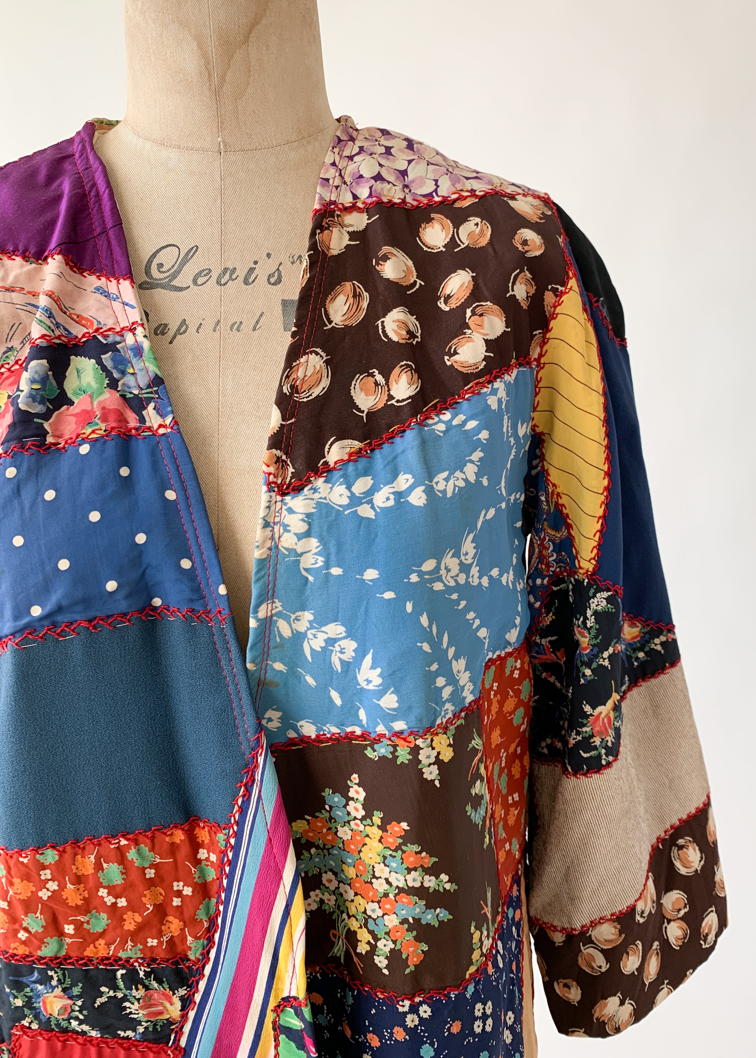 Vintage Patchwork Quilt Duster Coat