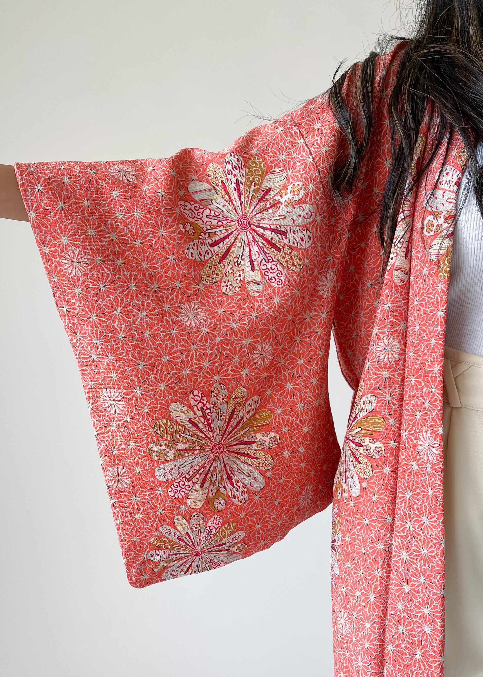 Vintage Peach Kimono