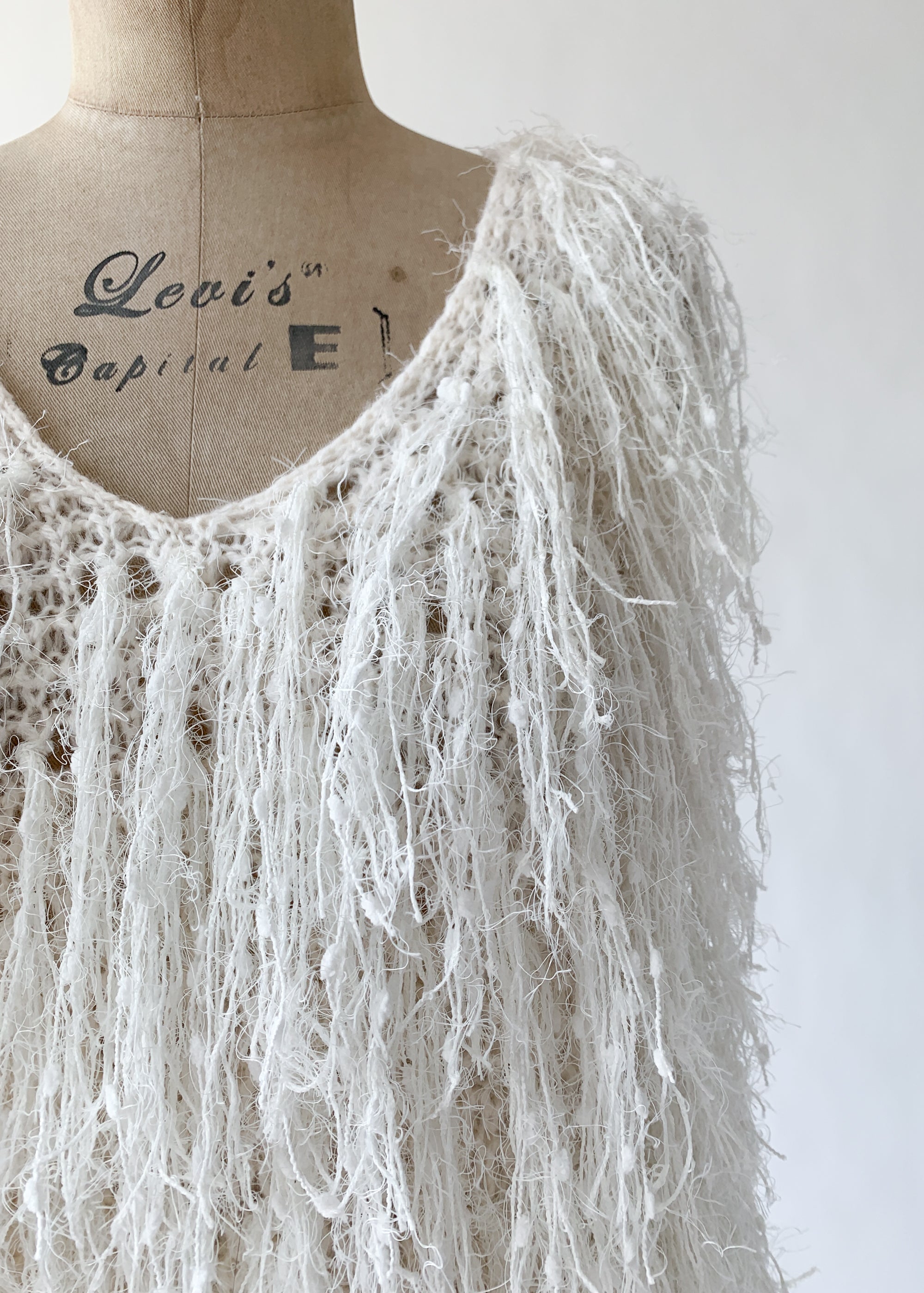 Vintage Shaggy Sweater Tank Top