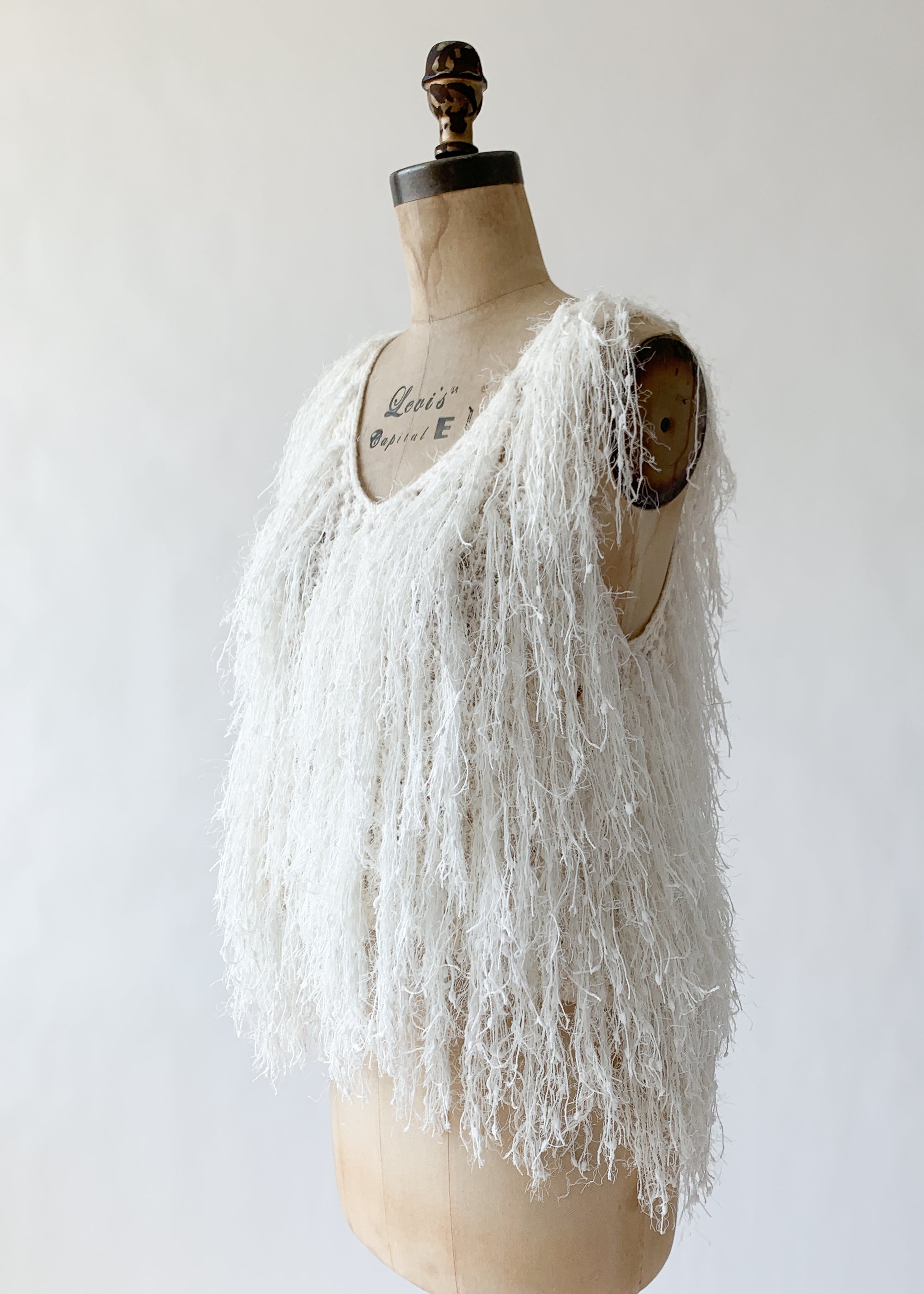 Vintage Shaggy Sweater Tank Top