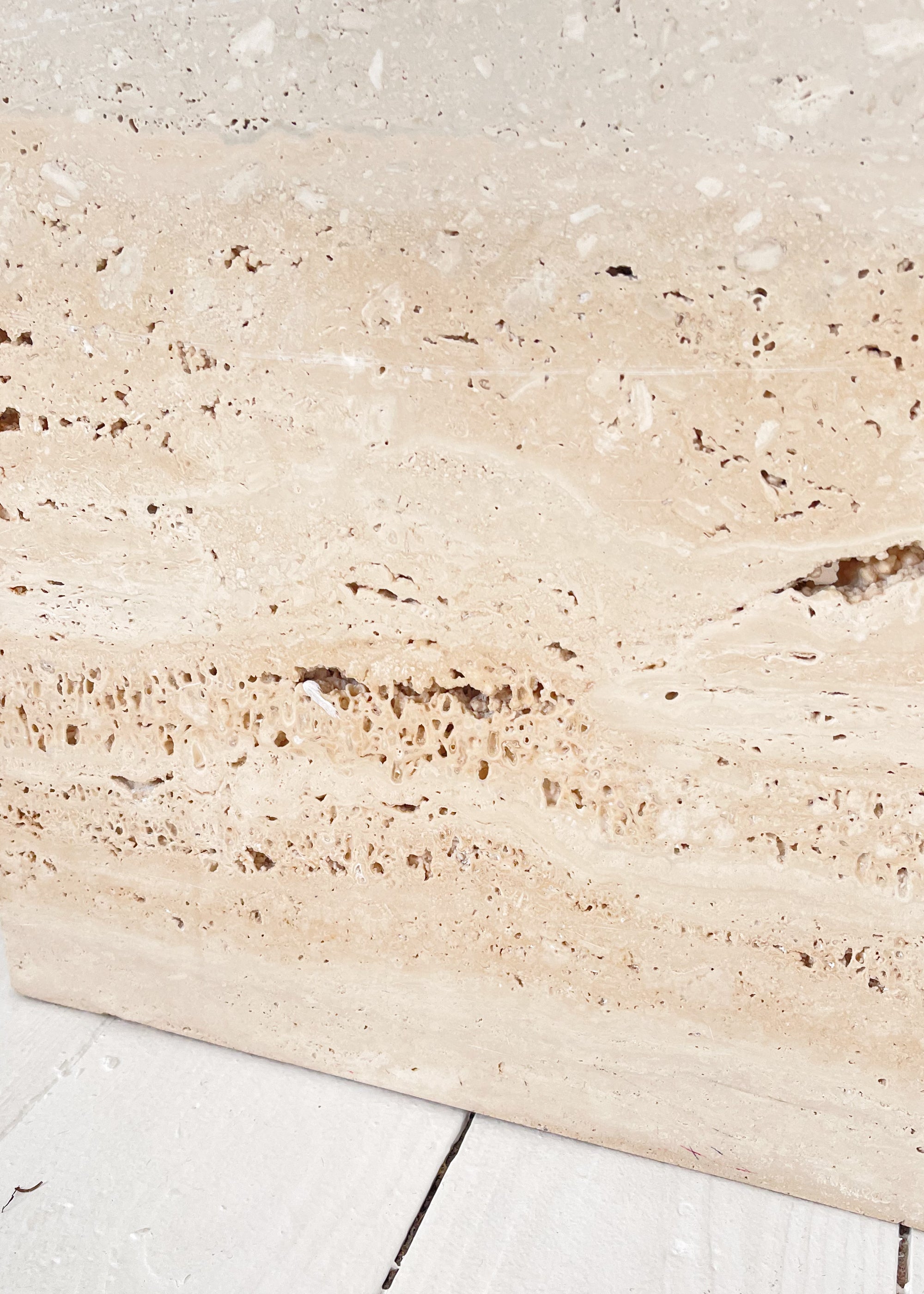 Vintage Travertine Marble Coffee Table