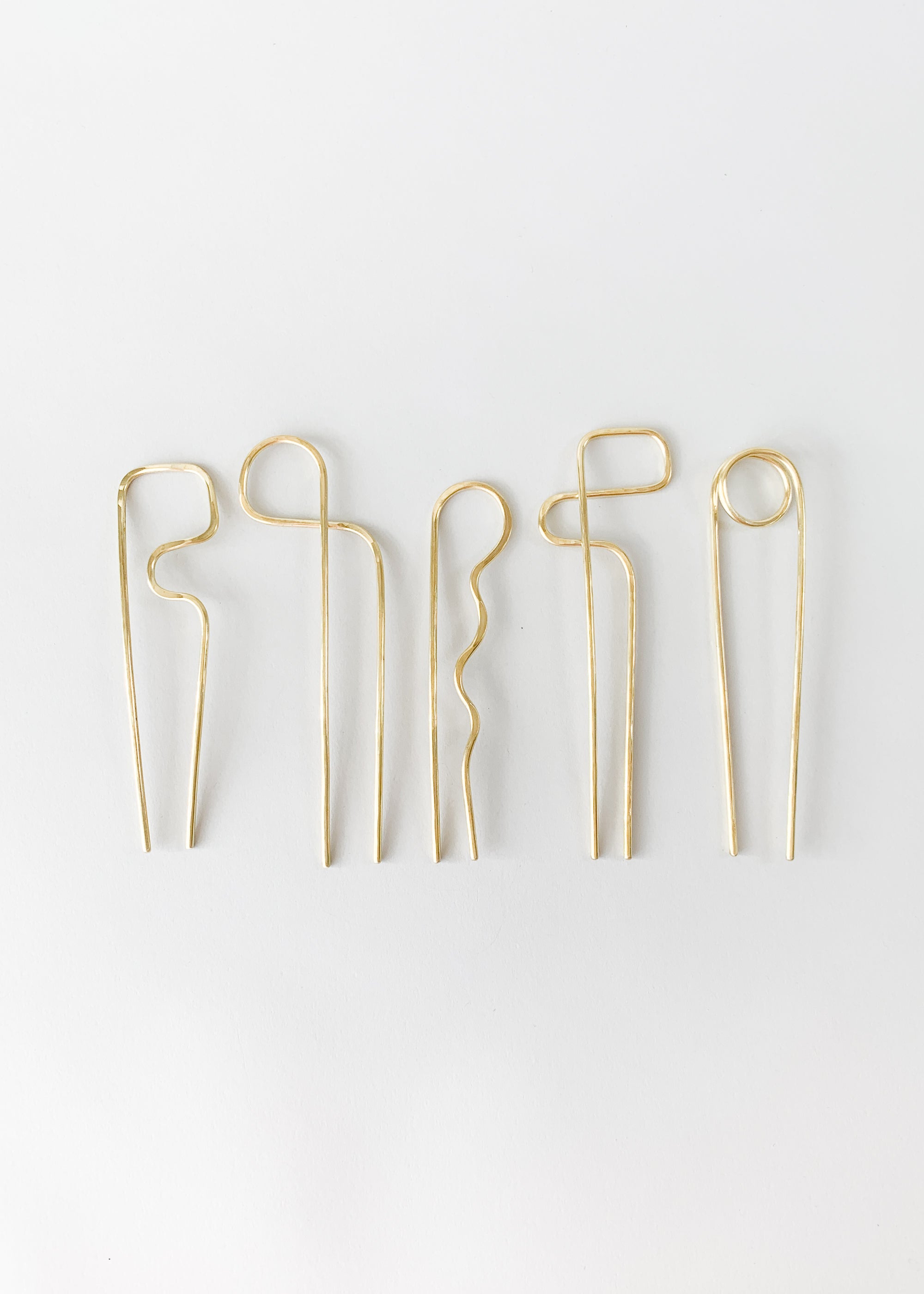 Sculpted Brass Hair Fork