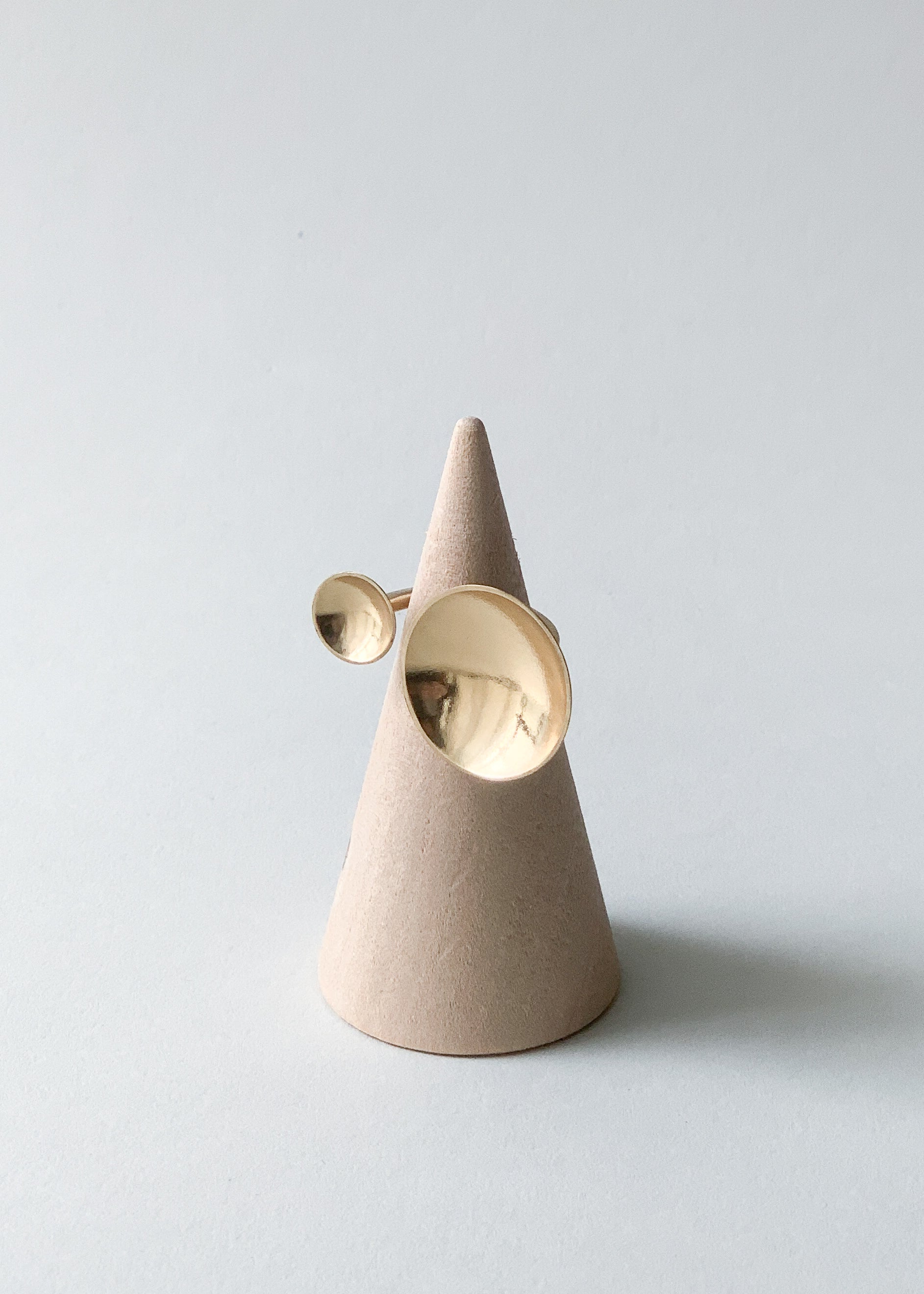 Brass Duo Dome Ring