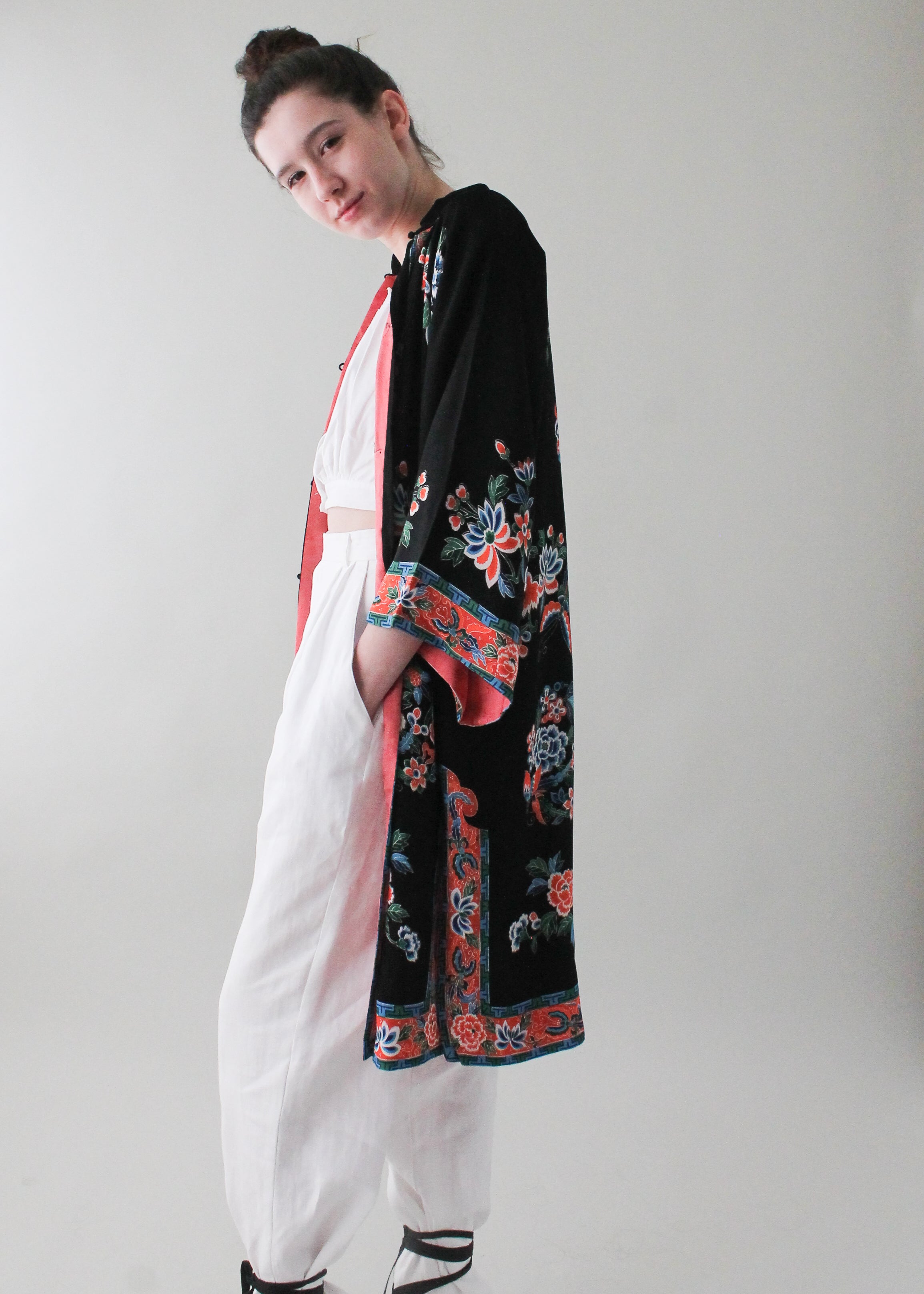 Vintage 1930s Chinese Printed Silk Jacket