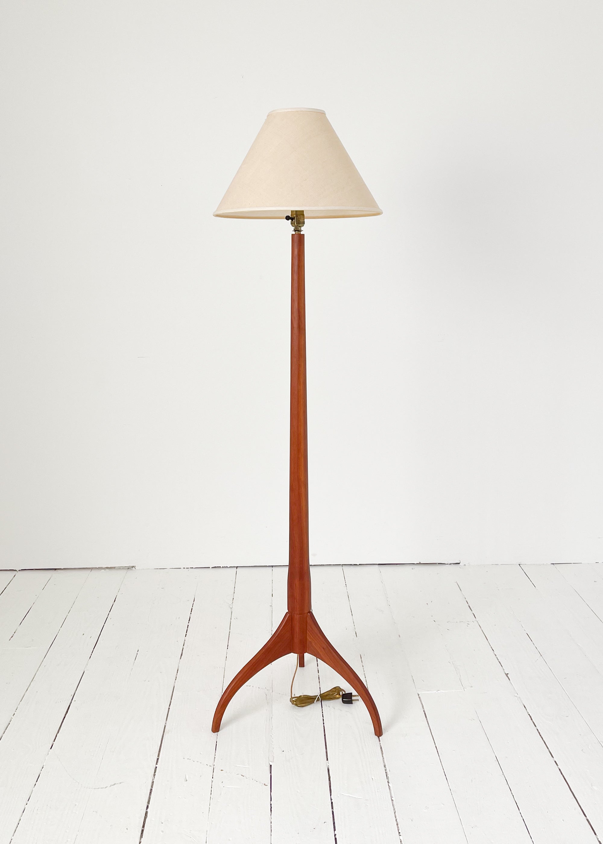 Vintage Mid Century Teak Floor Lamp
