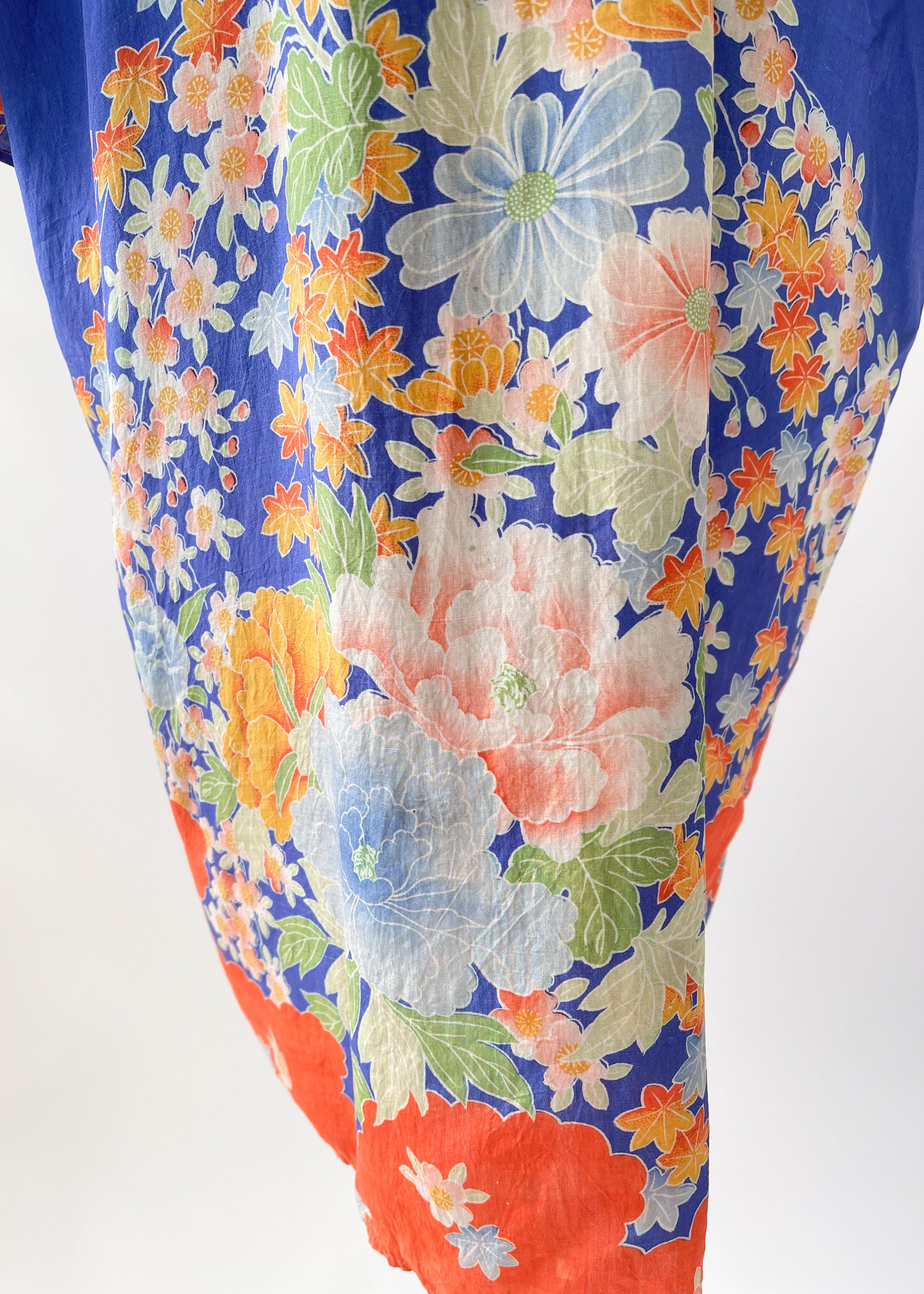 Vintage 1920s Floral Rayon Robe