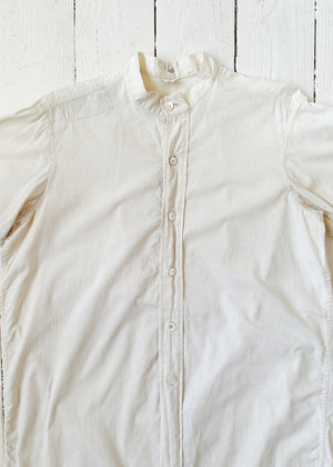 Vintage 1930s European Collarless Work Shirt