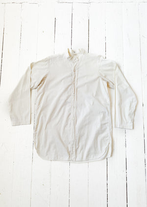 Vintage 1930s European Collarless Work Shirt