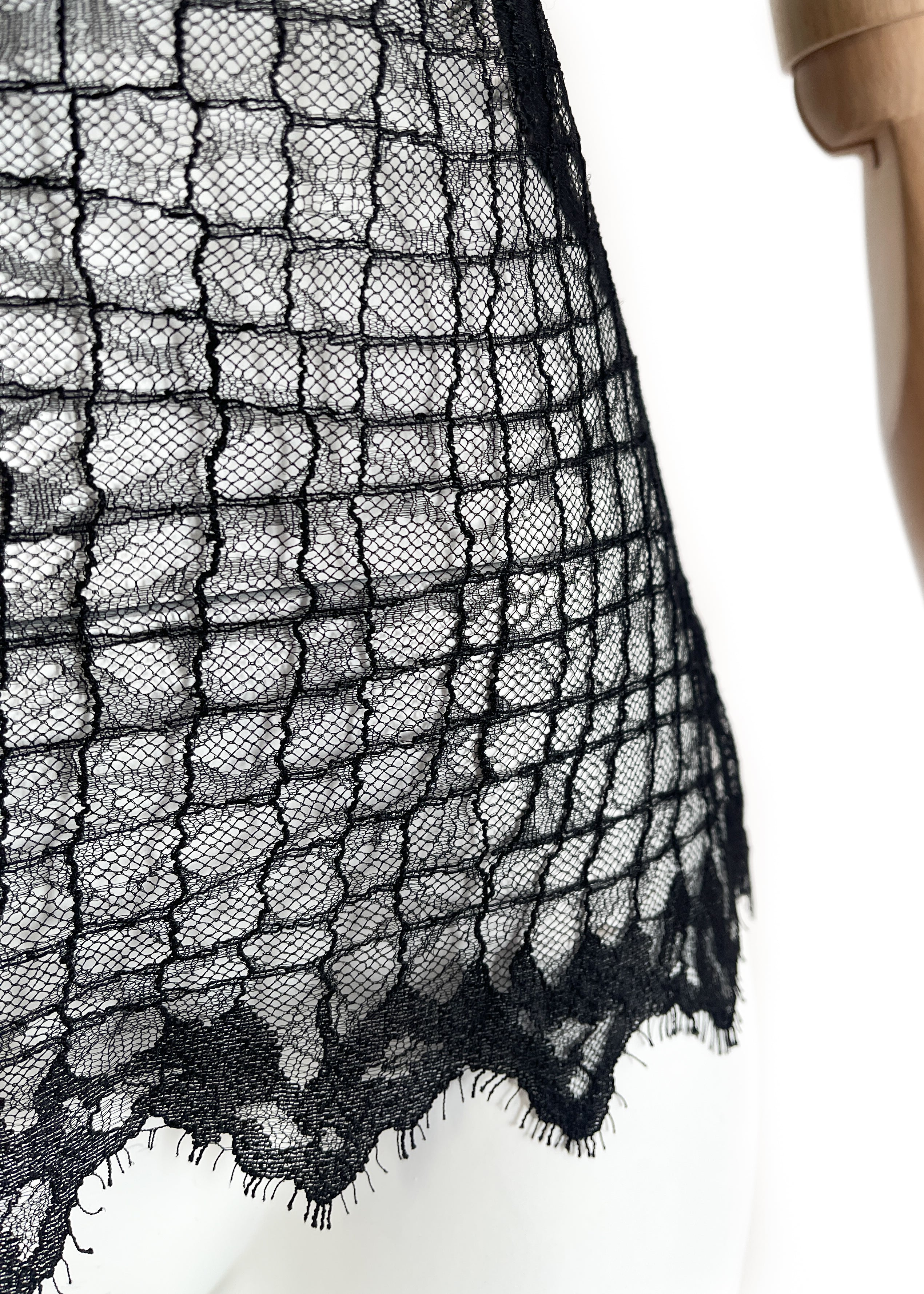 1930s Black Lace Blouse