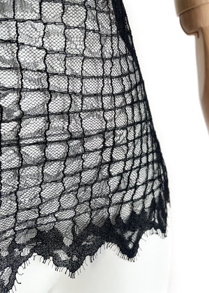 1930s Black Lace Blouse