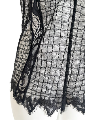 1930s Black Lace Blouse