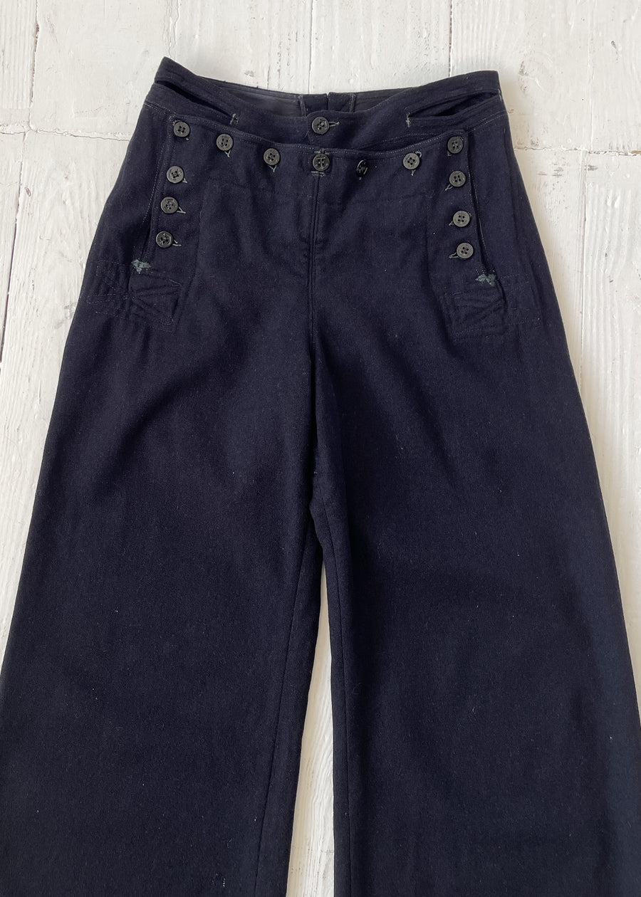 Vintage 1940s USN Wool Sailor Pants