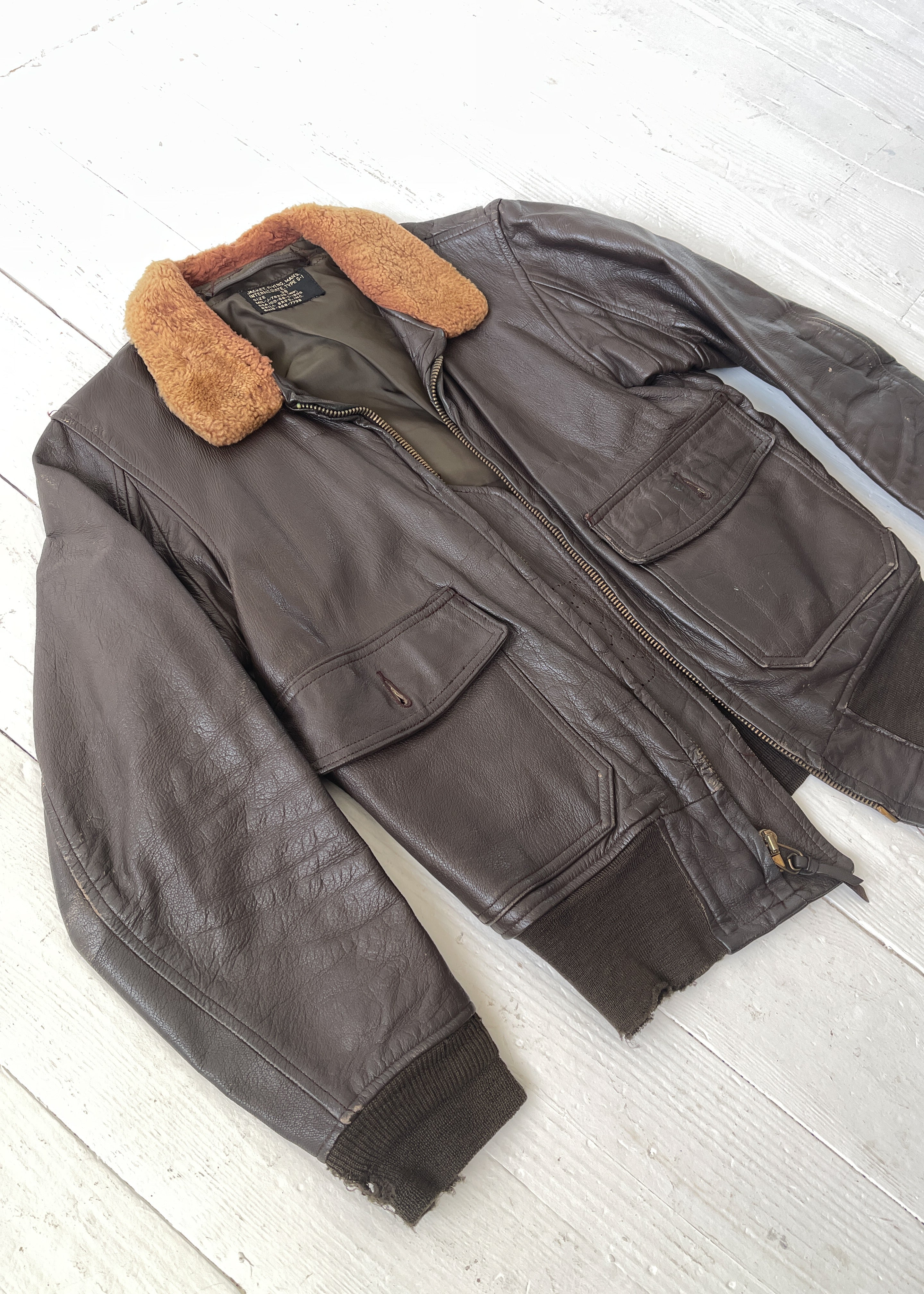 Vintage 1960s Leather Flyers Jacket