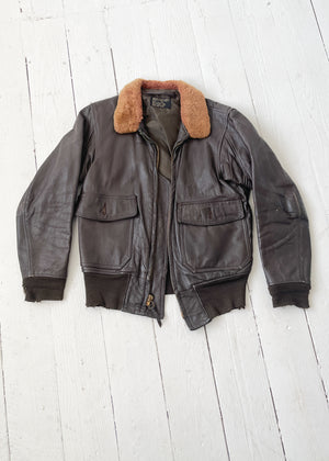 Vintage 1960s Leather Flyers Jacket
