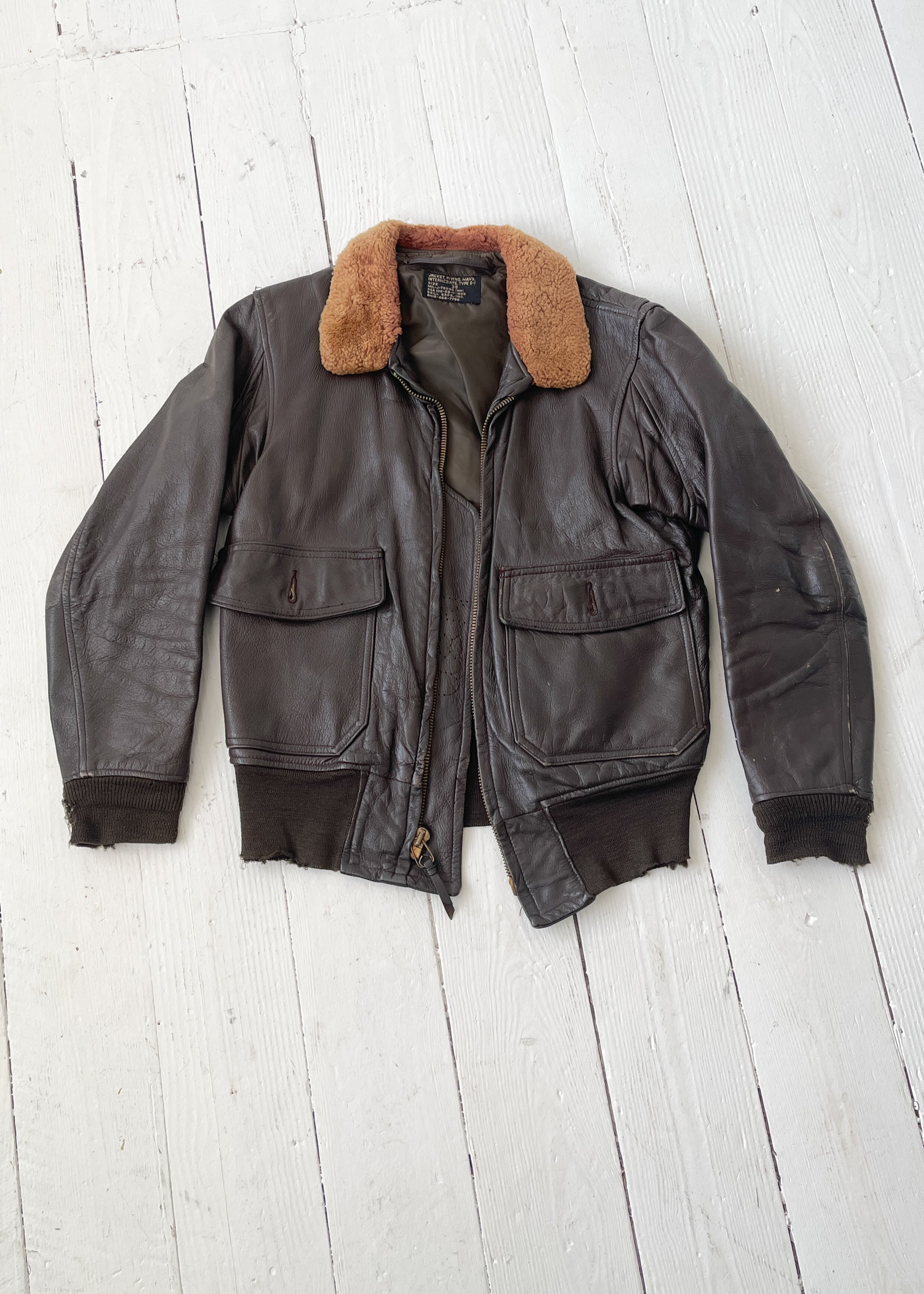 Vintage 1960s Leather Flyers Jacket