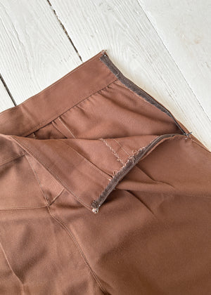 Vintage 1960s Brown Cropped Pants