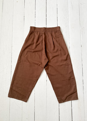 Vintage 1960s Brown Cropped Pants