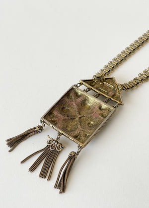 Etruscan Tassel Pendant Necklace