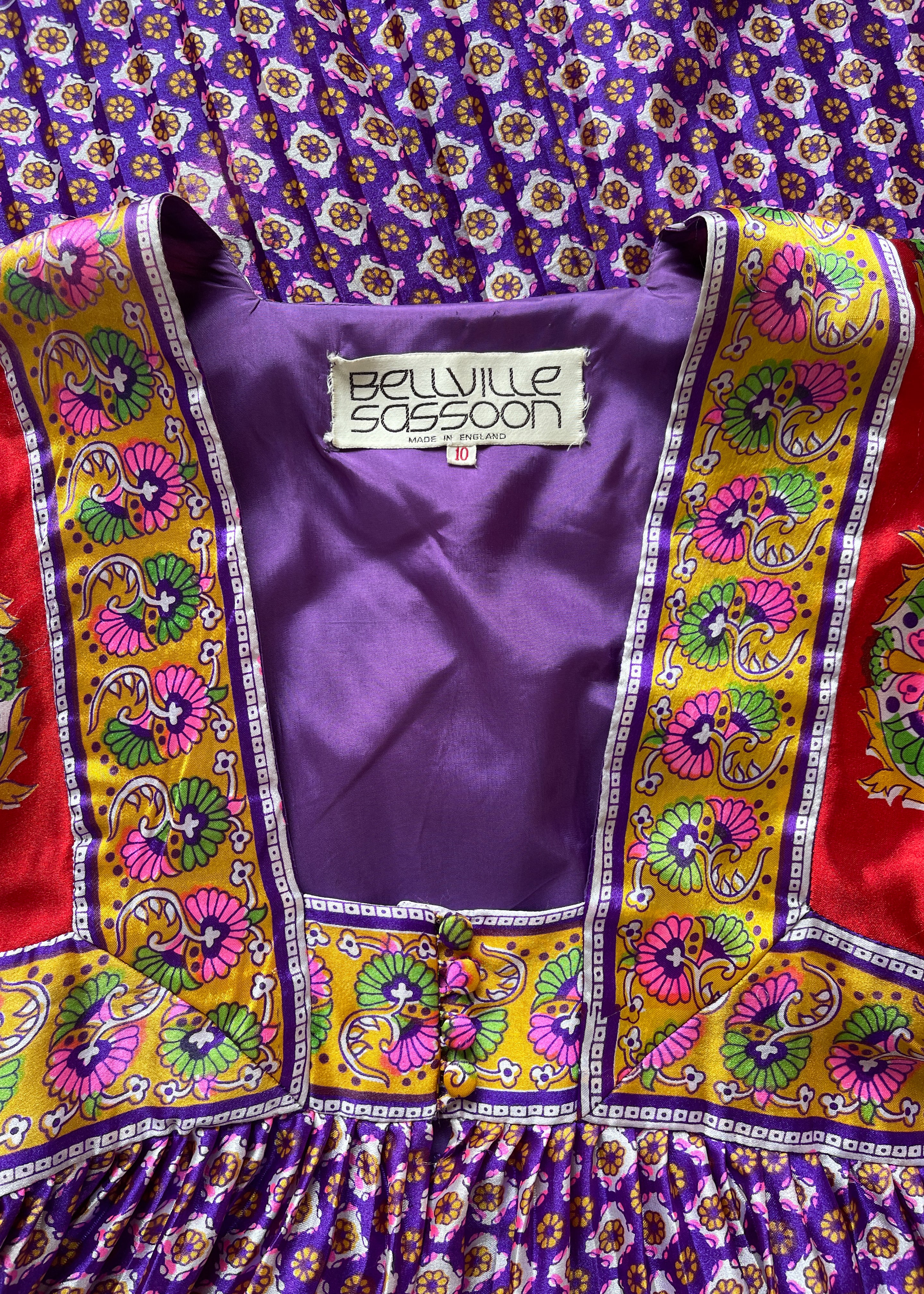 1970s Bellville Sassoon Scarf Dress with Pants