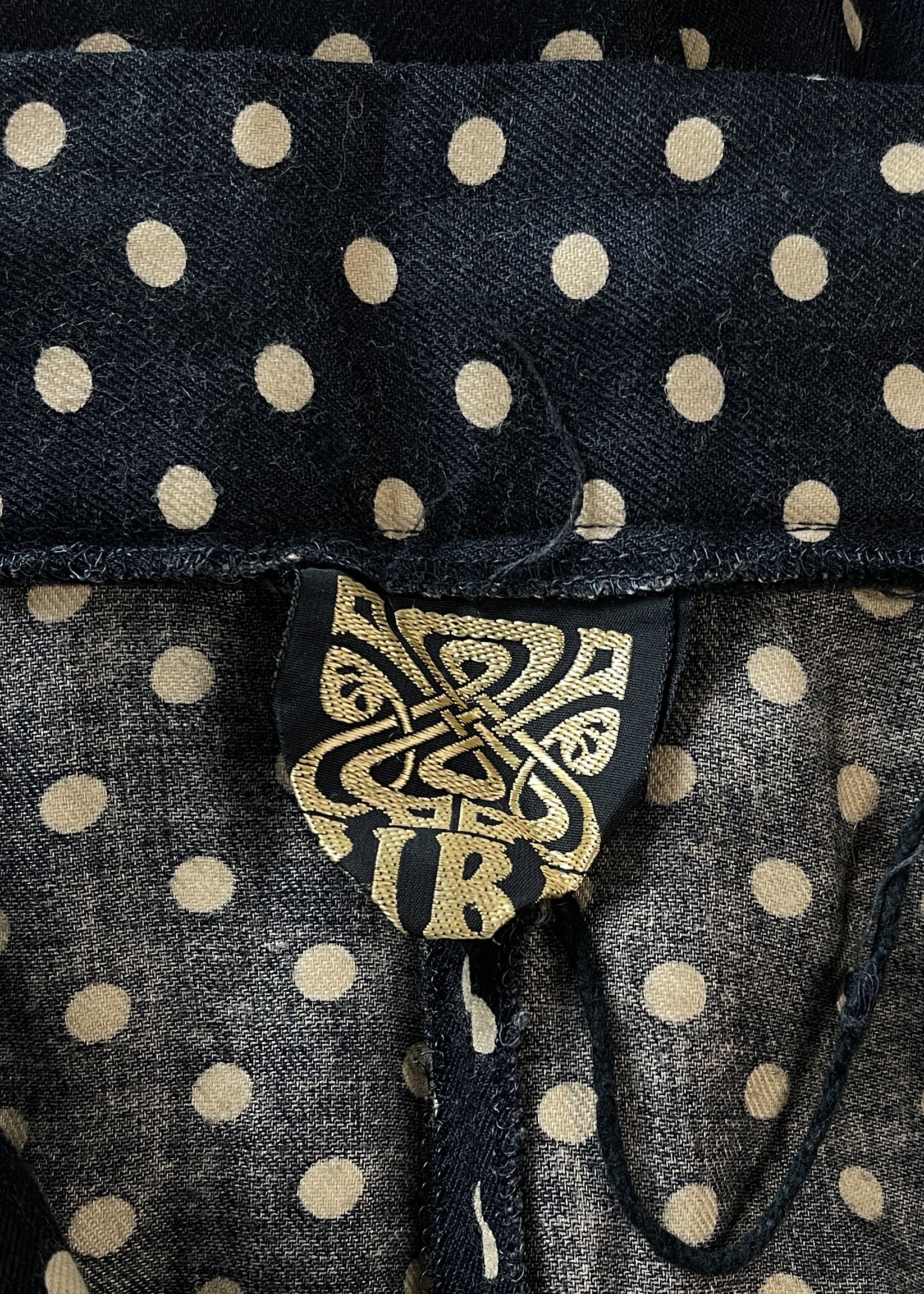 1970s BIBA Polka Dot Jersey Skirt