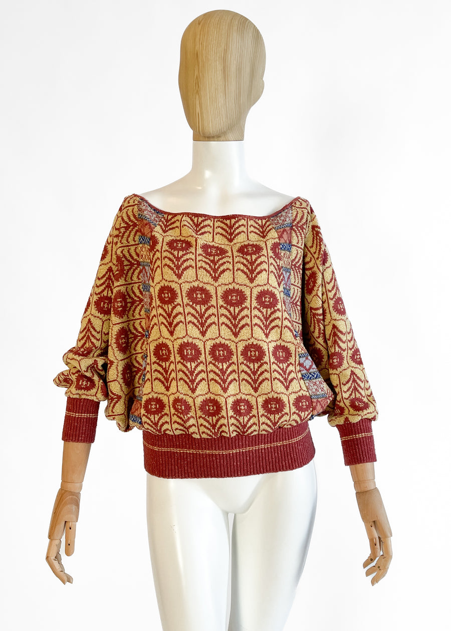 1970s Bill Gibb Sweater and Scarf Set