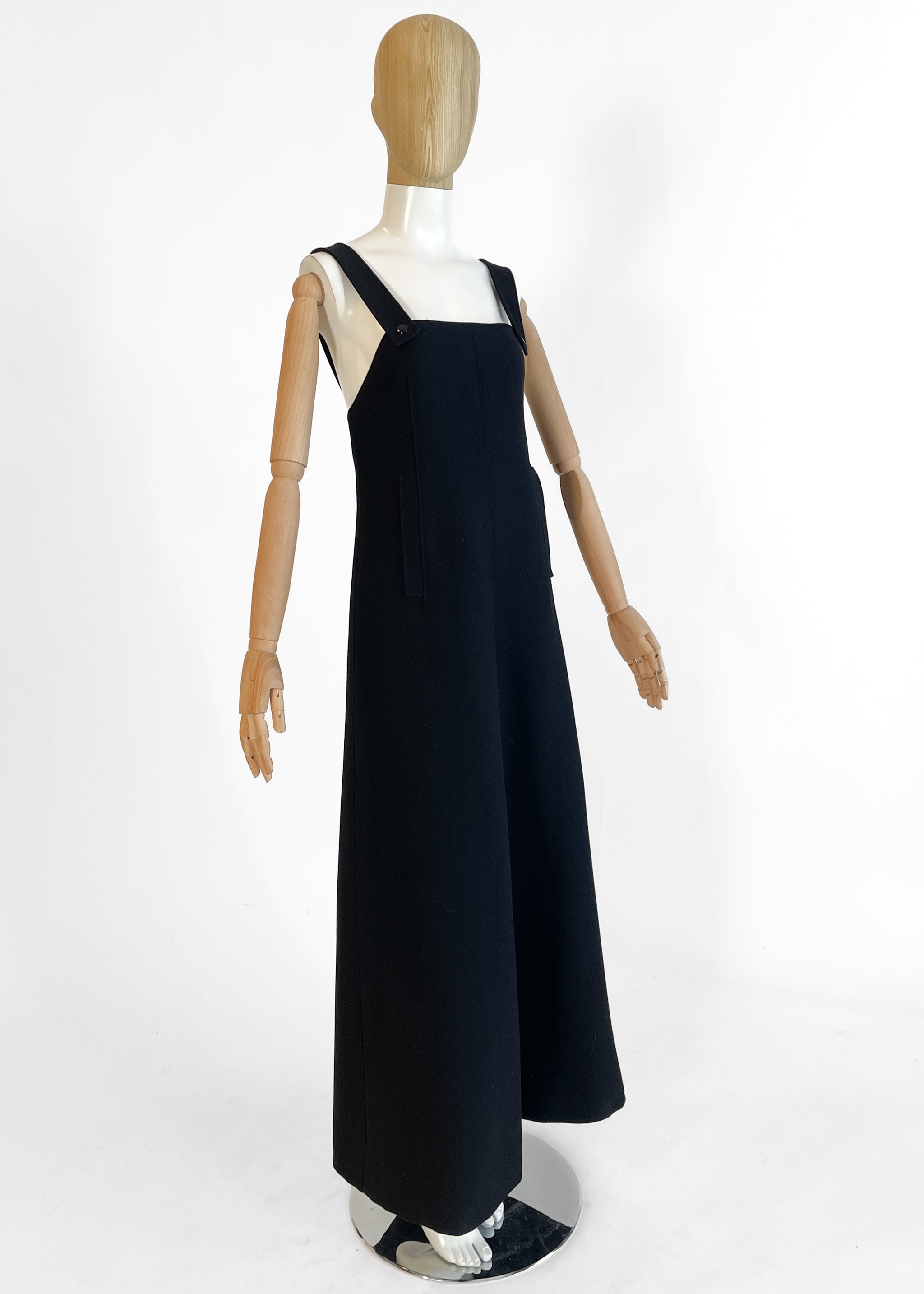 1970s Courreges Wool Pinafore Dress 1970s Courreges Wool Pinafore Dress