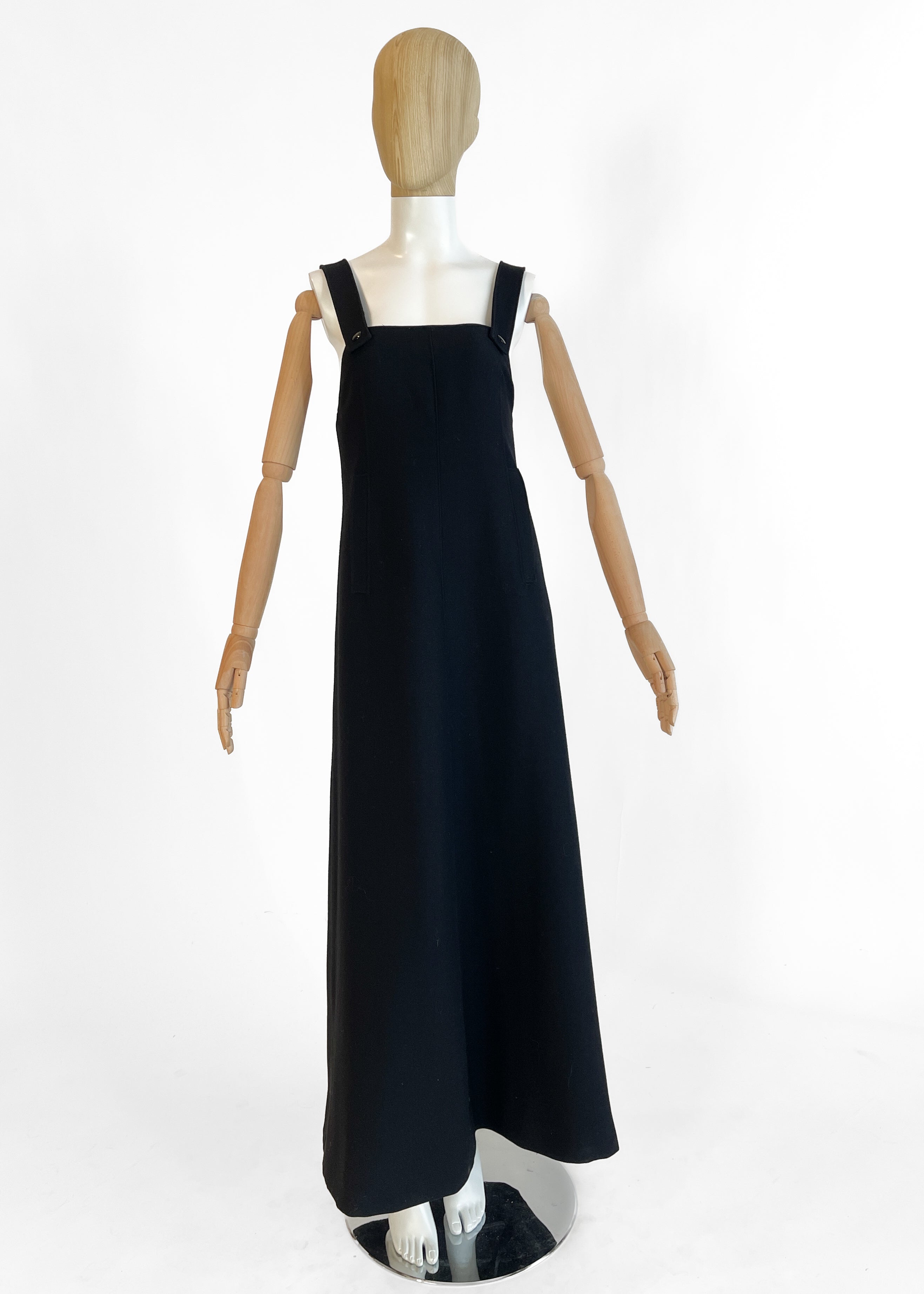 1970s Courreges Wool Pinafore Dress
