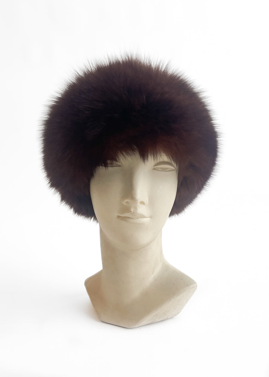 1970s French Fur and Suede Hat