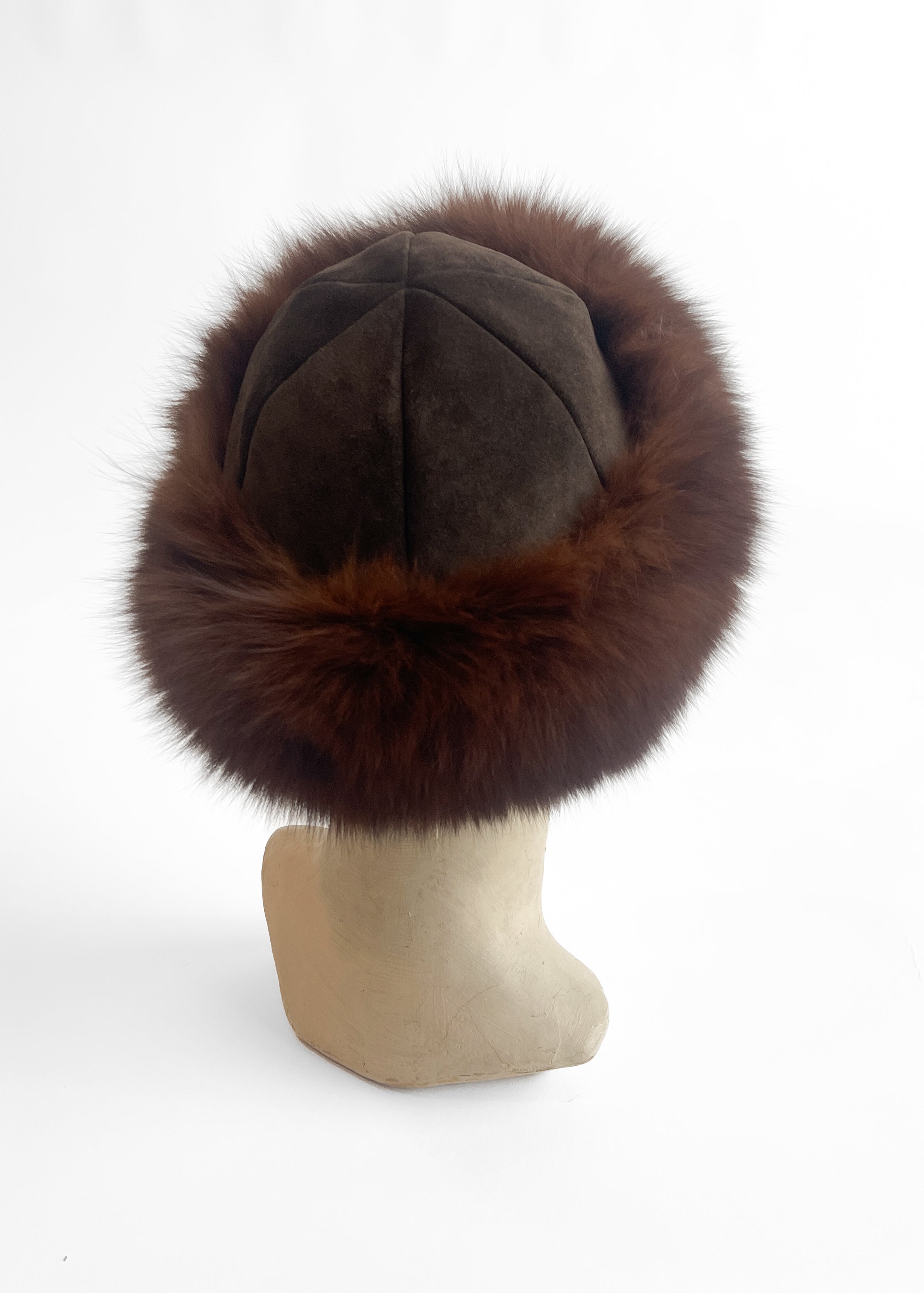 1970s French Fur and Suede Hat
