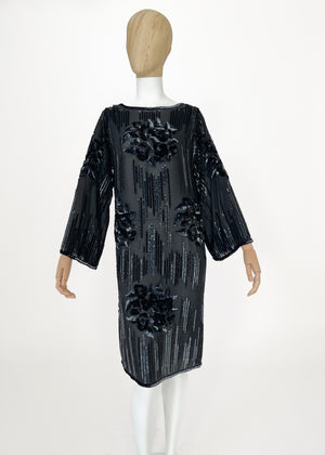 Vintage 1970s Gucci Sequined Silk Dress