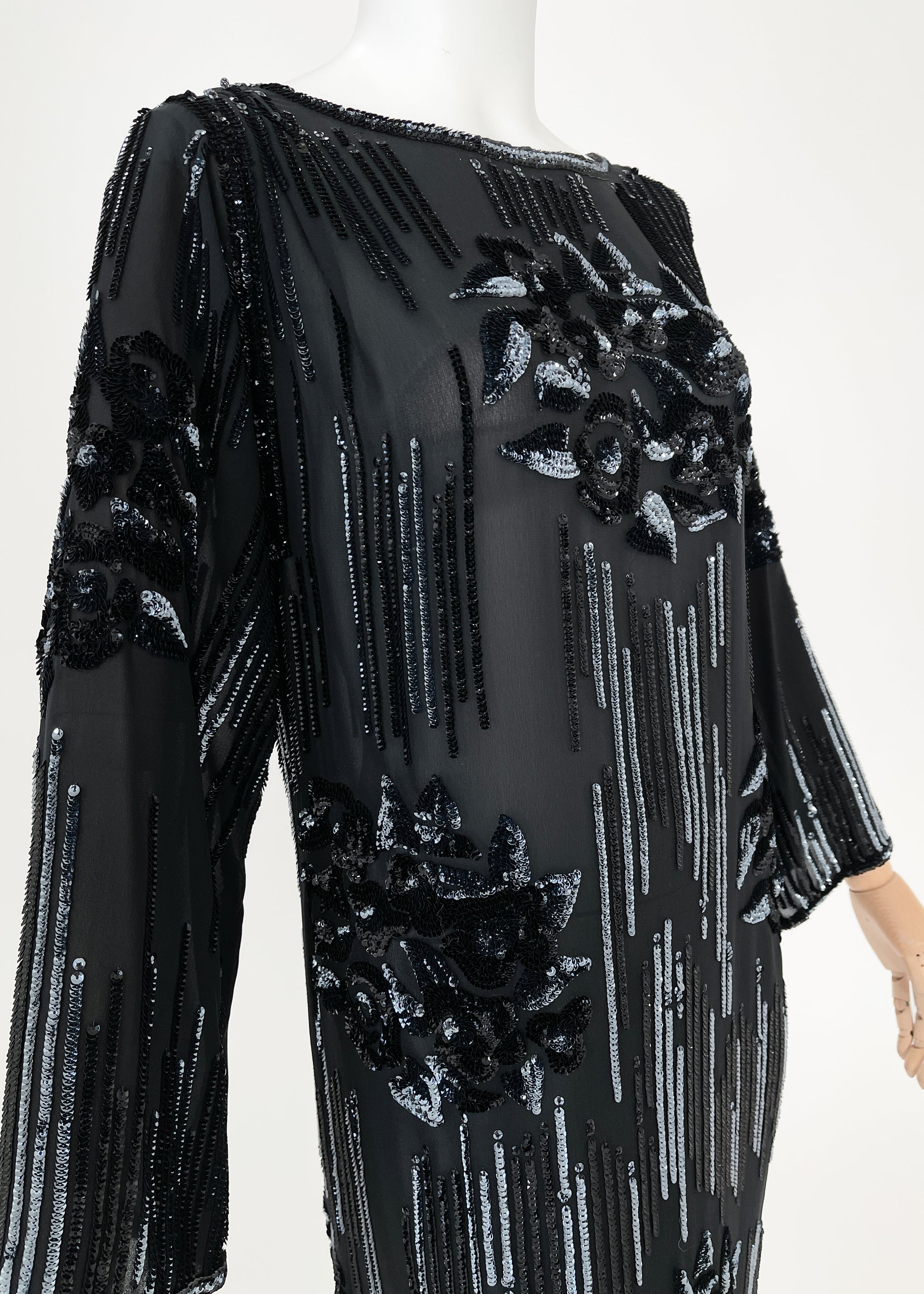 Vintage 1970s Gucci Sequined Silk Dress Vintage 1970s Gucci Sequined Silk Dress