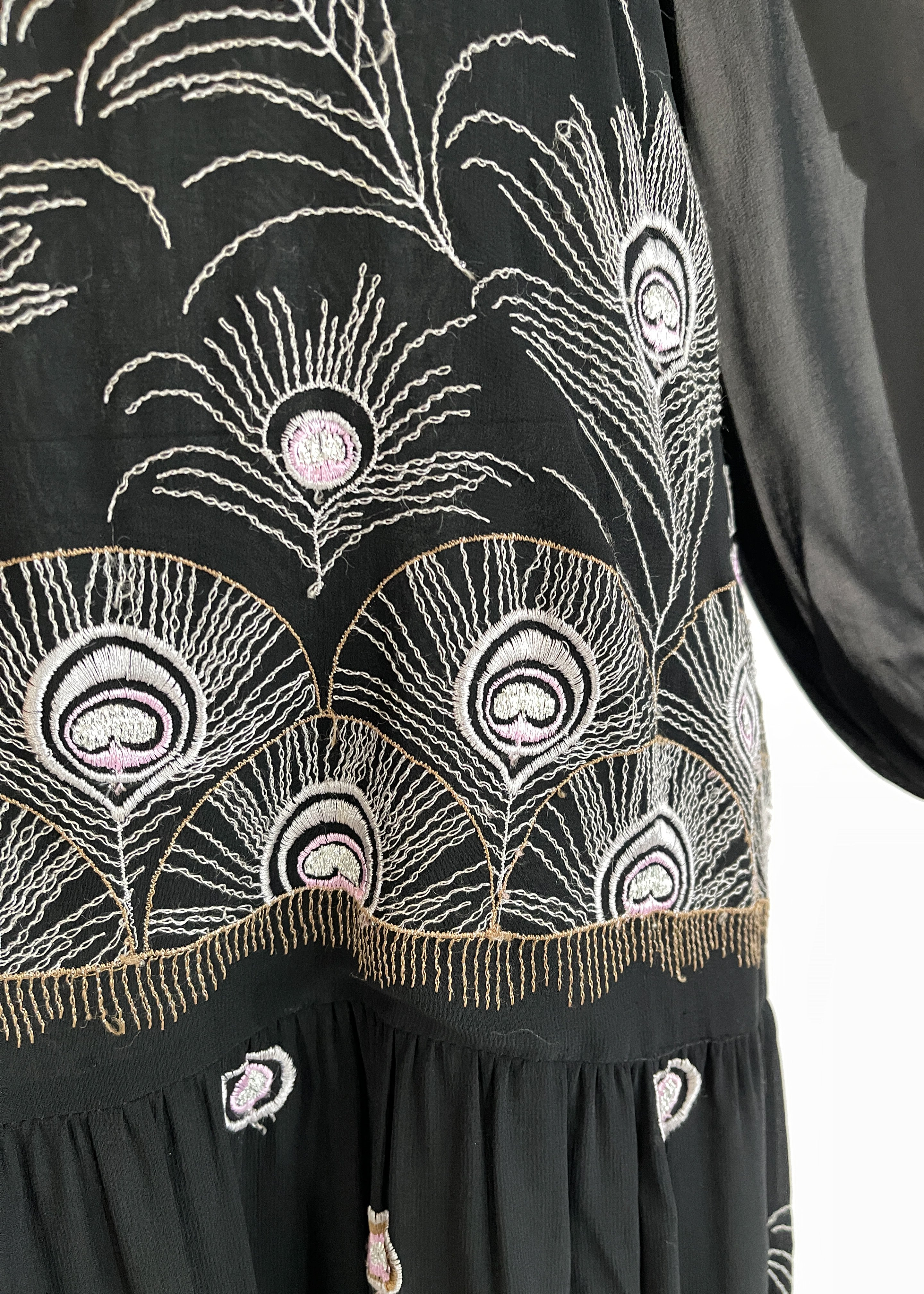 1970s Janice Wainwright Embroidered Dress