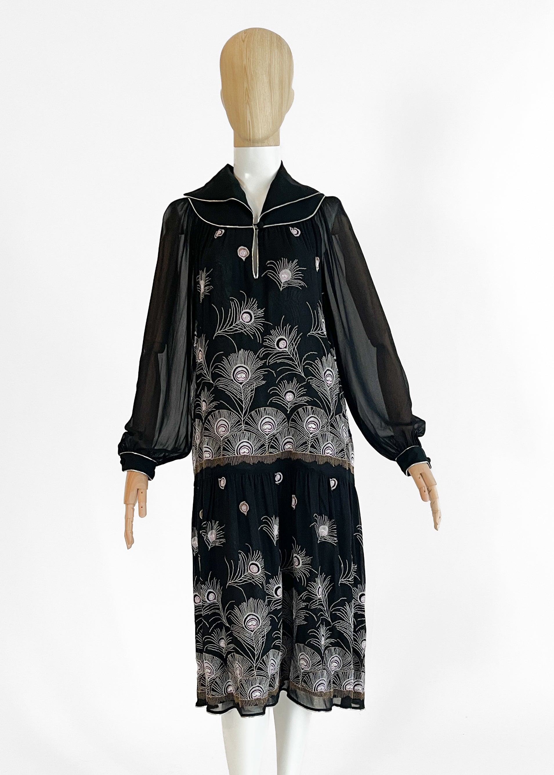 1970s Janice Wainwright Embroidered Dress