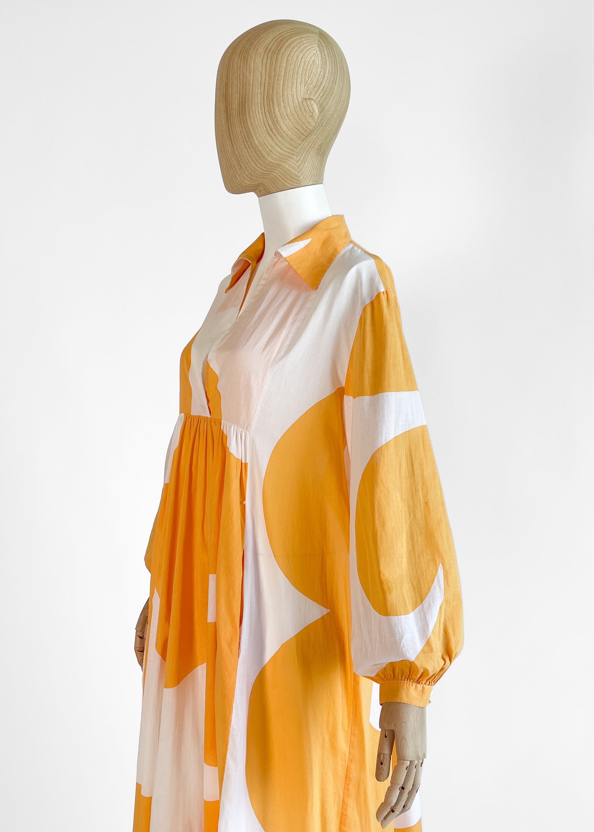 Marimekko 1970s Jokeri Print Maxi Dress