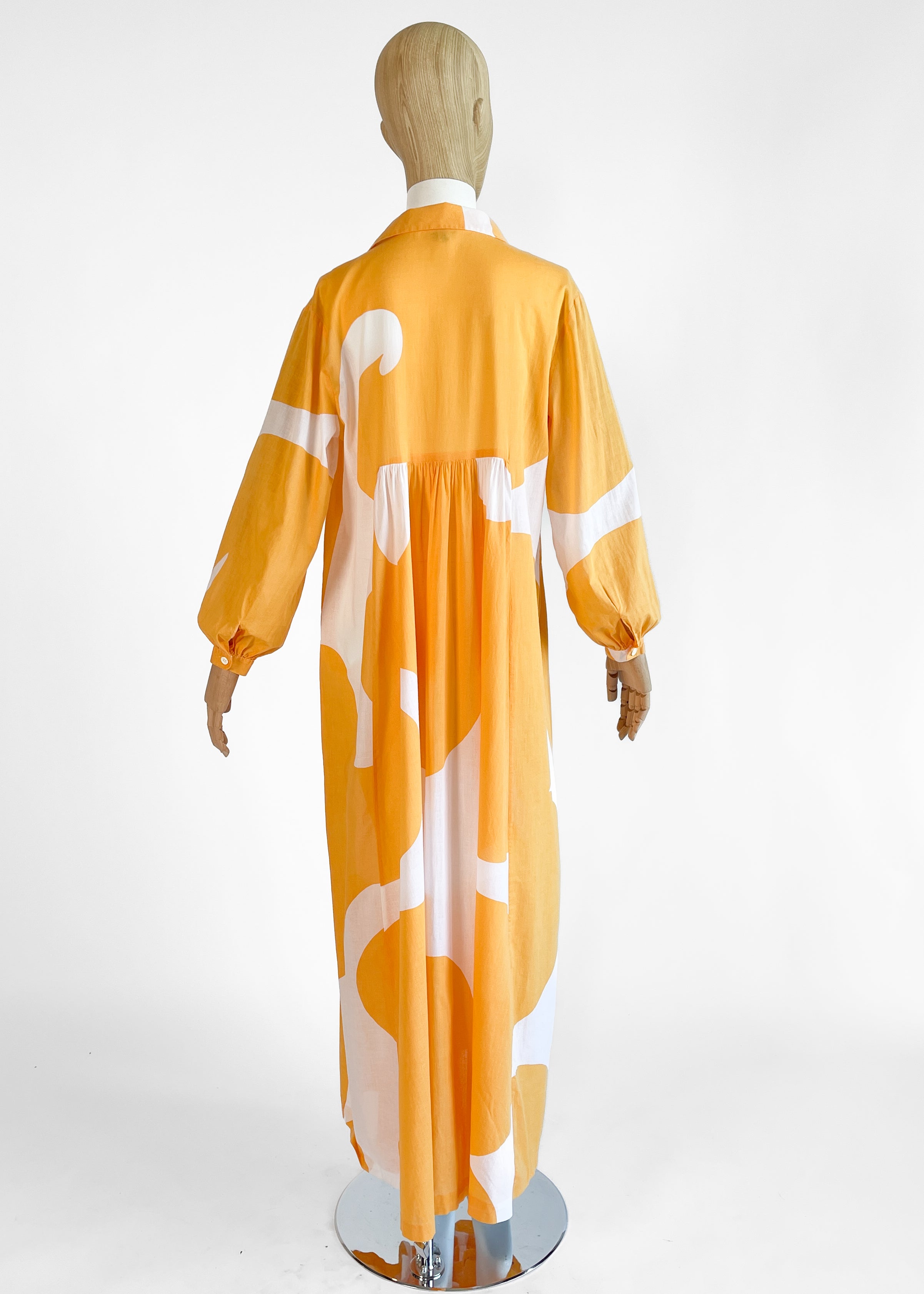 Marimekko 1970s Jokeri Print Maxi Dress