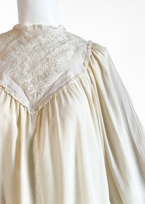 1970s Marisa Martin Silk and Lace Blouse