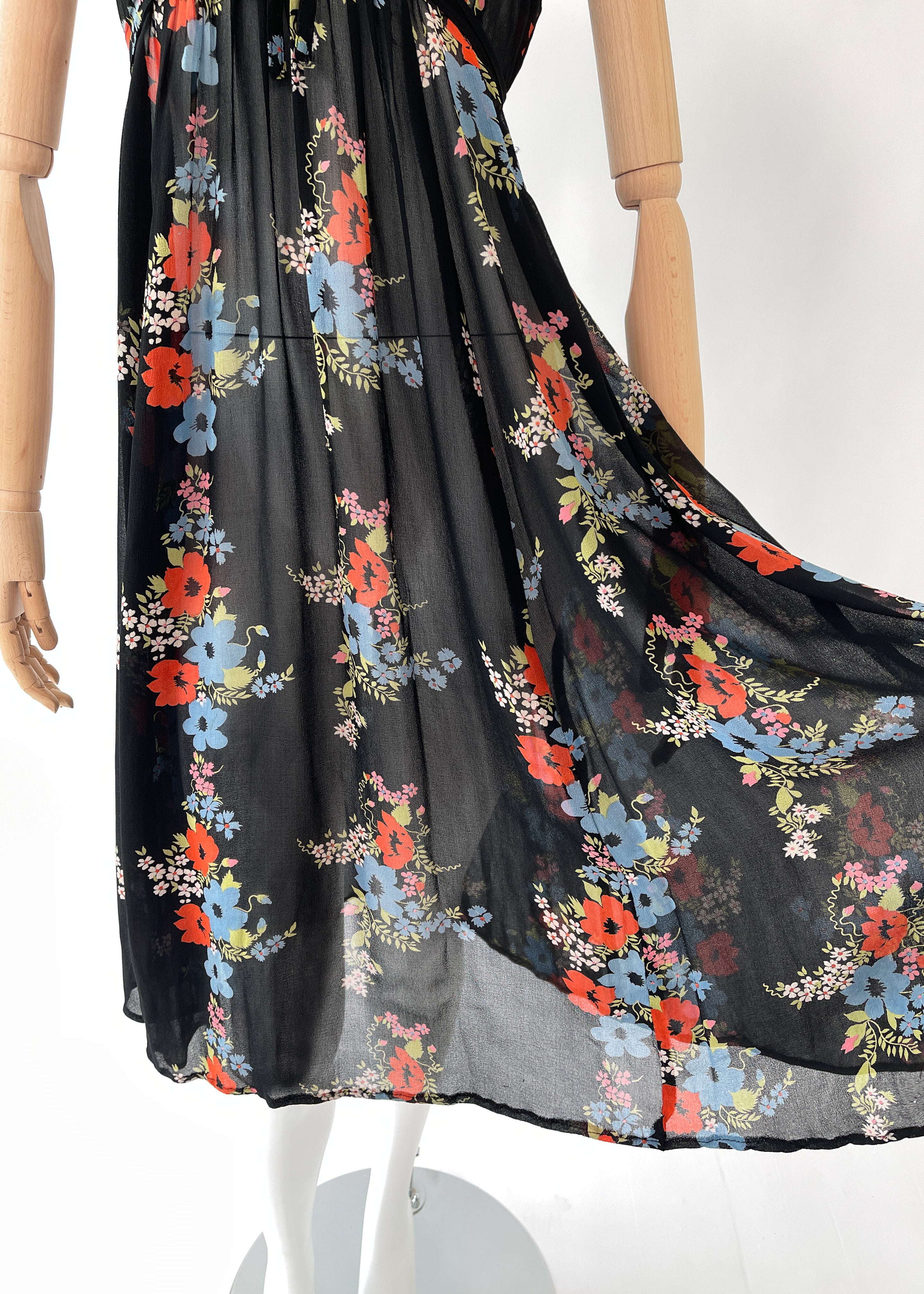 1970s Ossie Clark Dress with Celia Birtwell Print