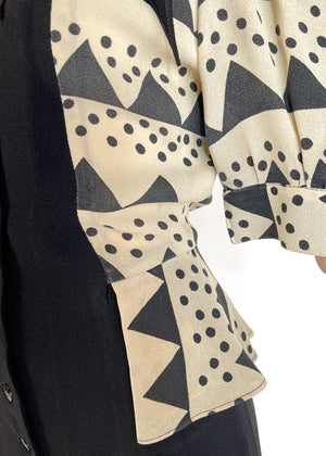 1970s Ossie Clark Crepe Dress