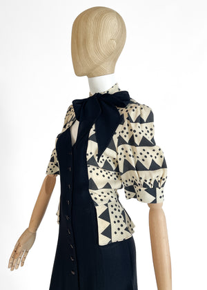 1970s Ossie Clark Crepe Dress