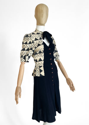 1970s Ossie Clark Crepe Dress