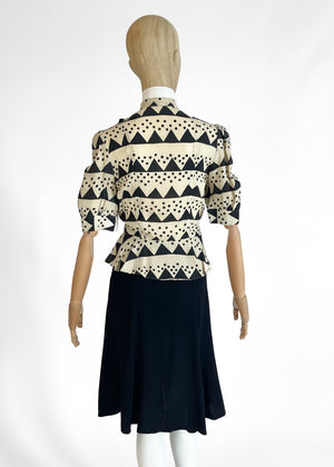 1970s Ossie Clark Crepe Dress