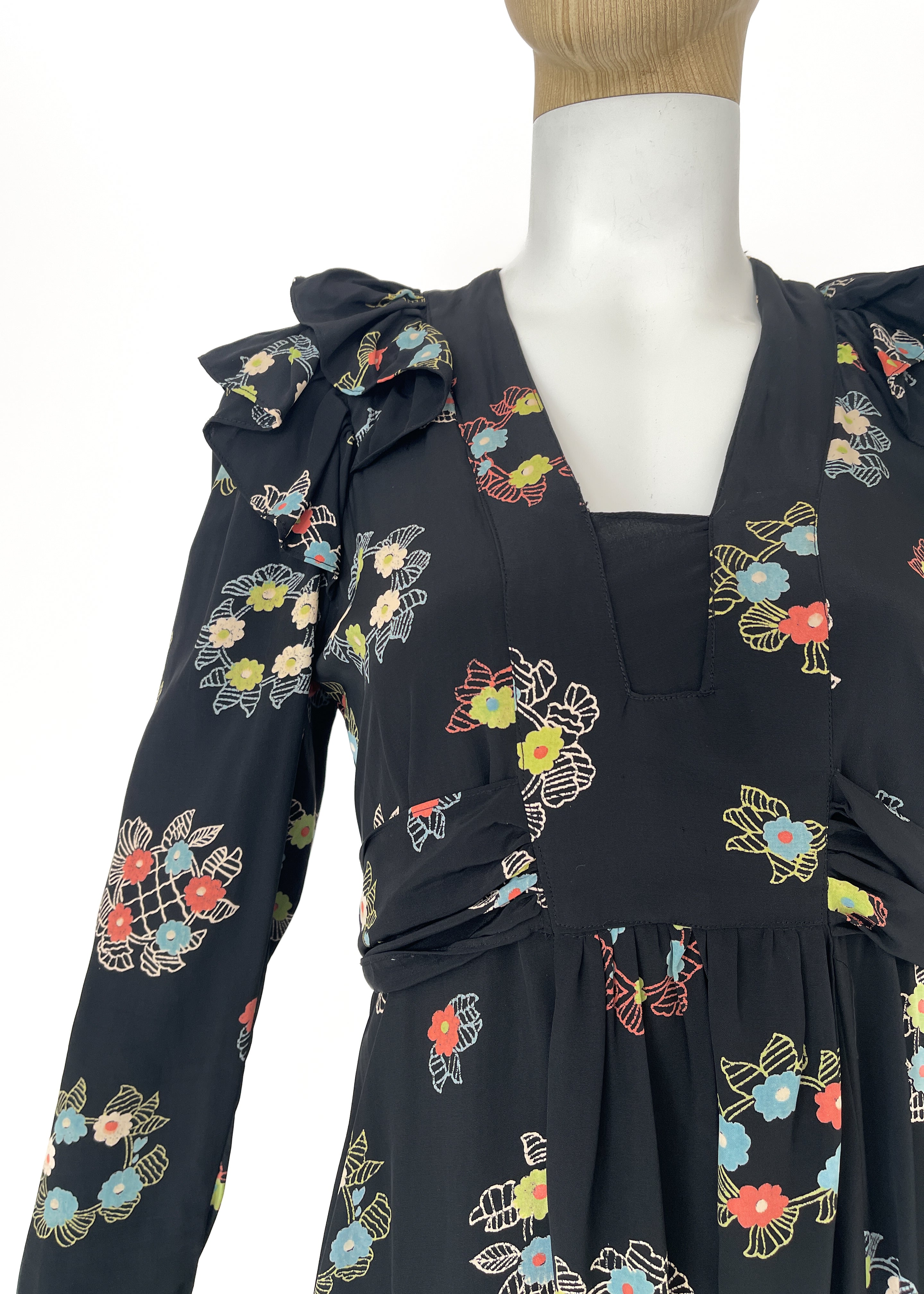 Vintage 1970s Ossie Clark Dress with Celia Birtwell Print