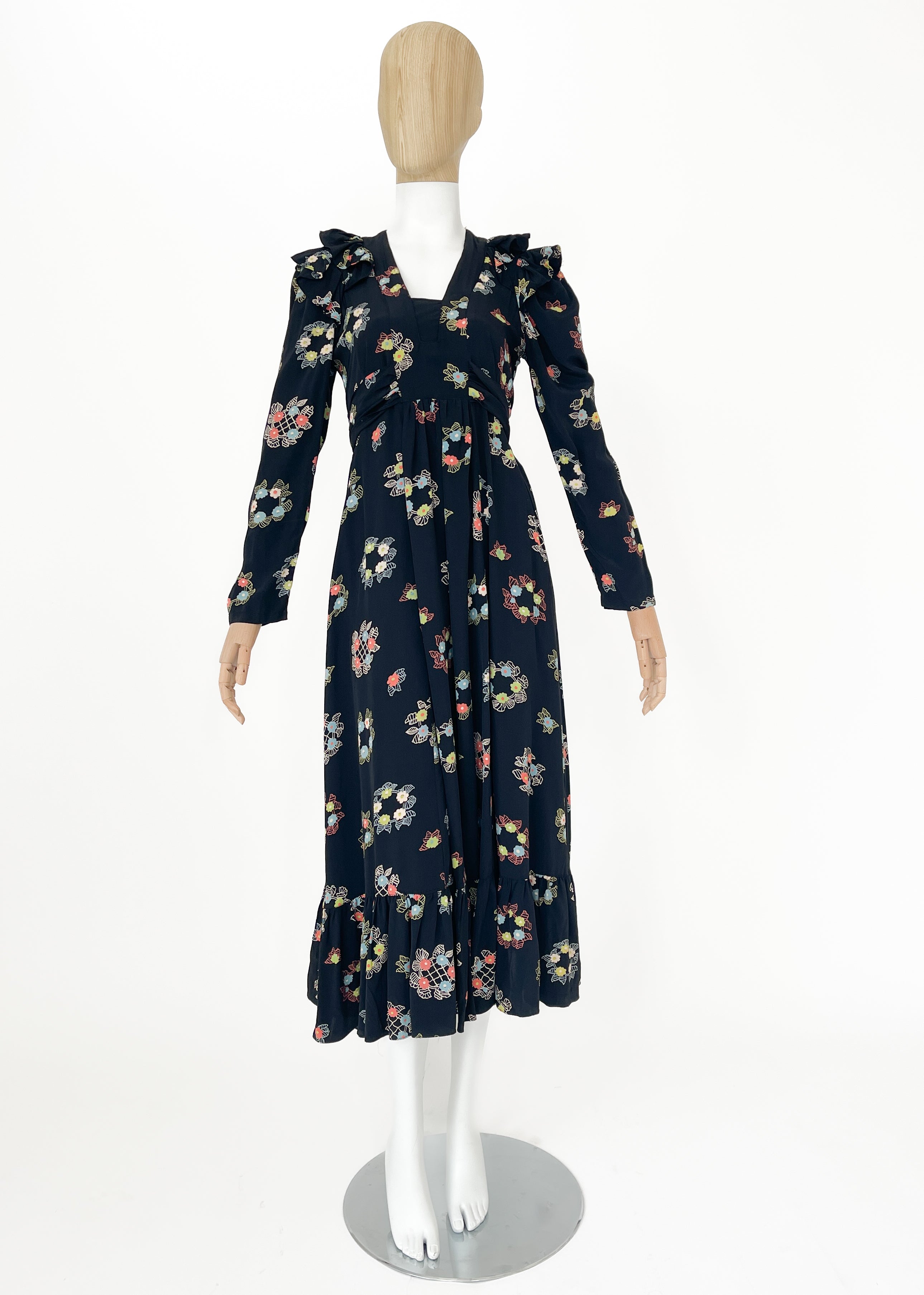 Vintage 1970s Ossie Clark Dress with Celia Birtwell Print