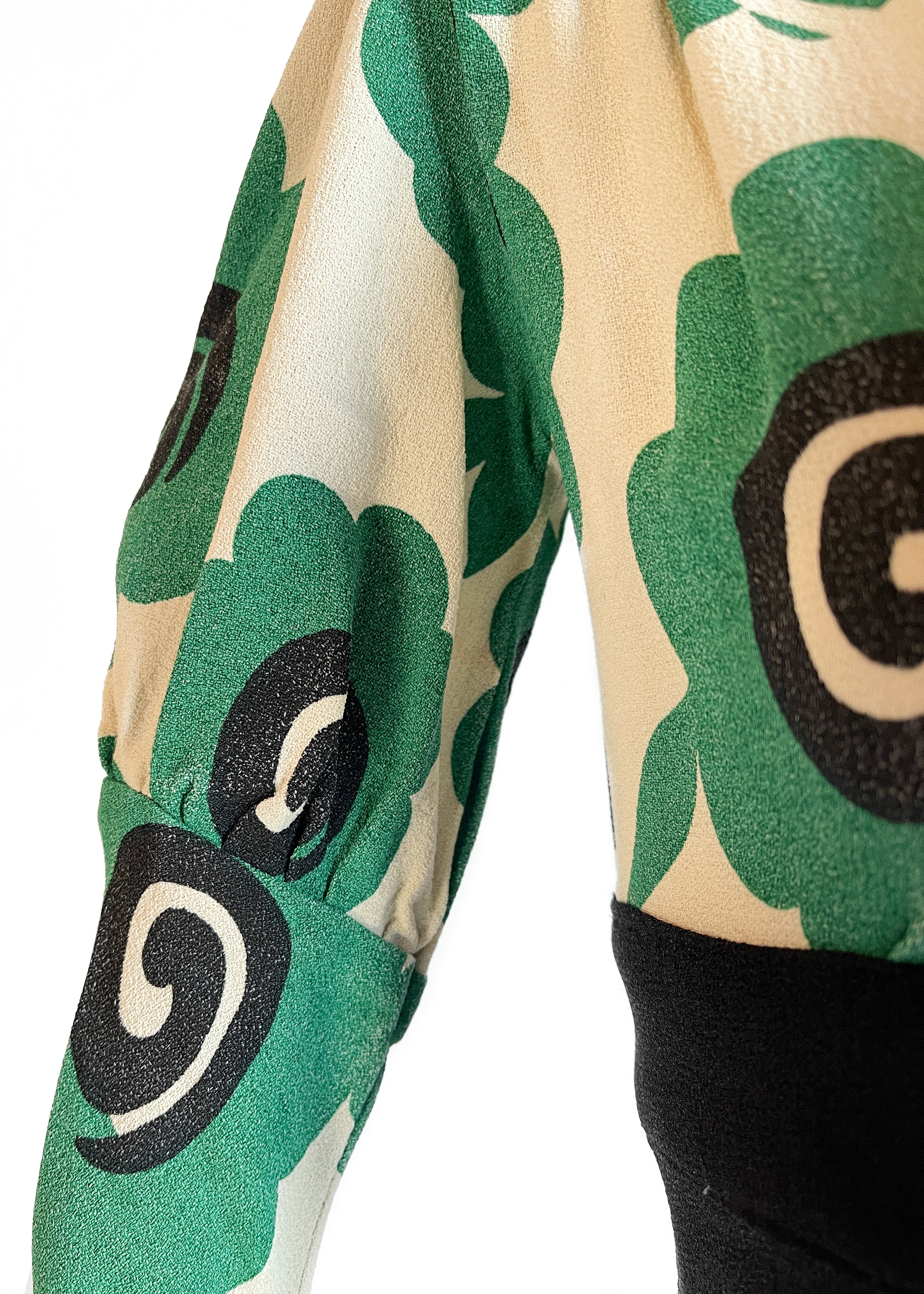 1970s Ossie Clark Moss Crepe Dress