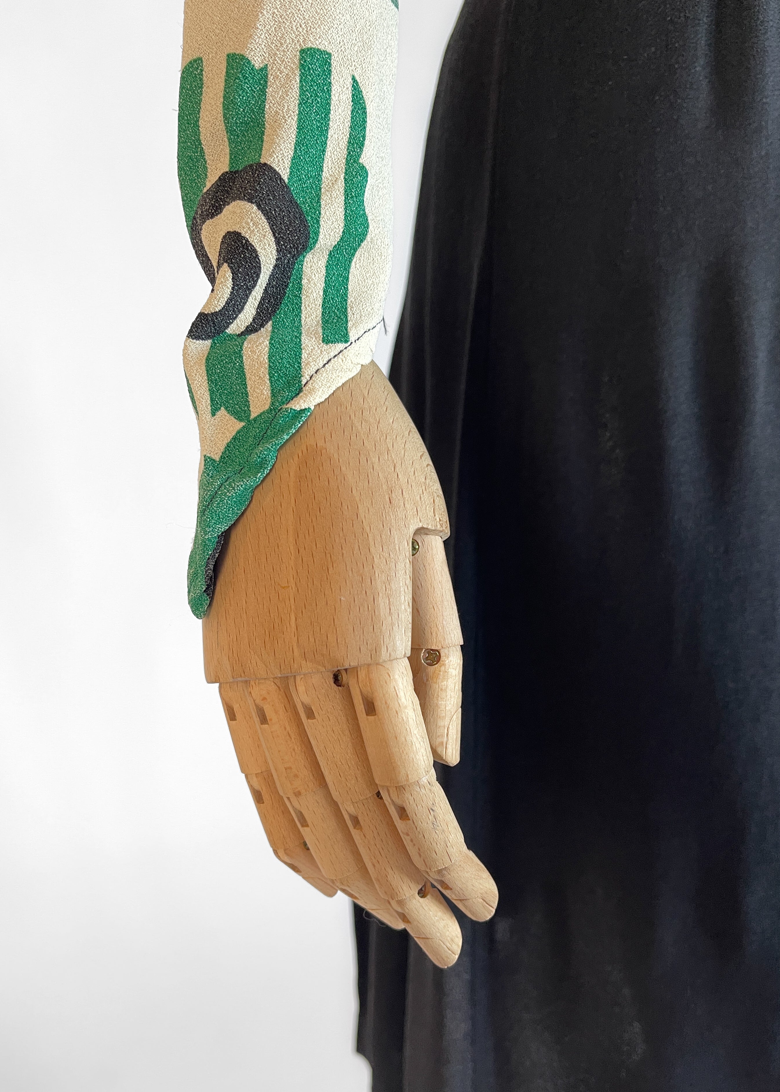 1970s Ossie Clark Moss Crepe Dress