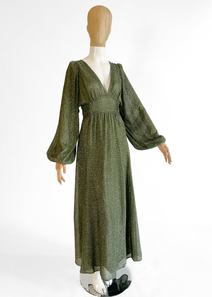 1970s Ossie Clark Tinsel Dress