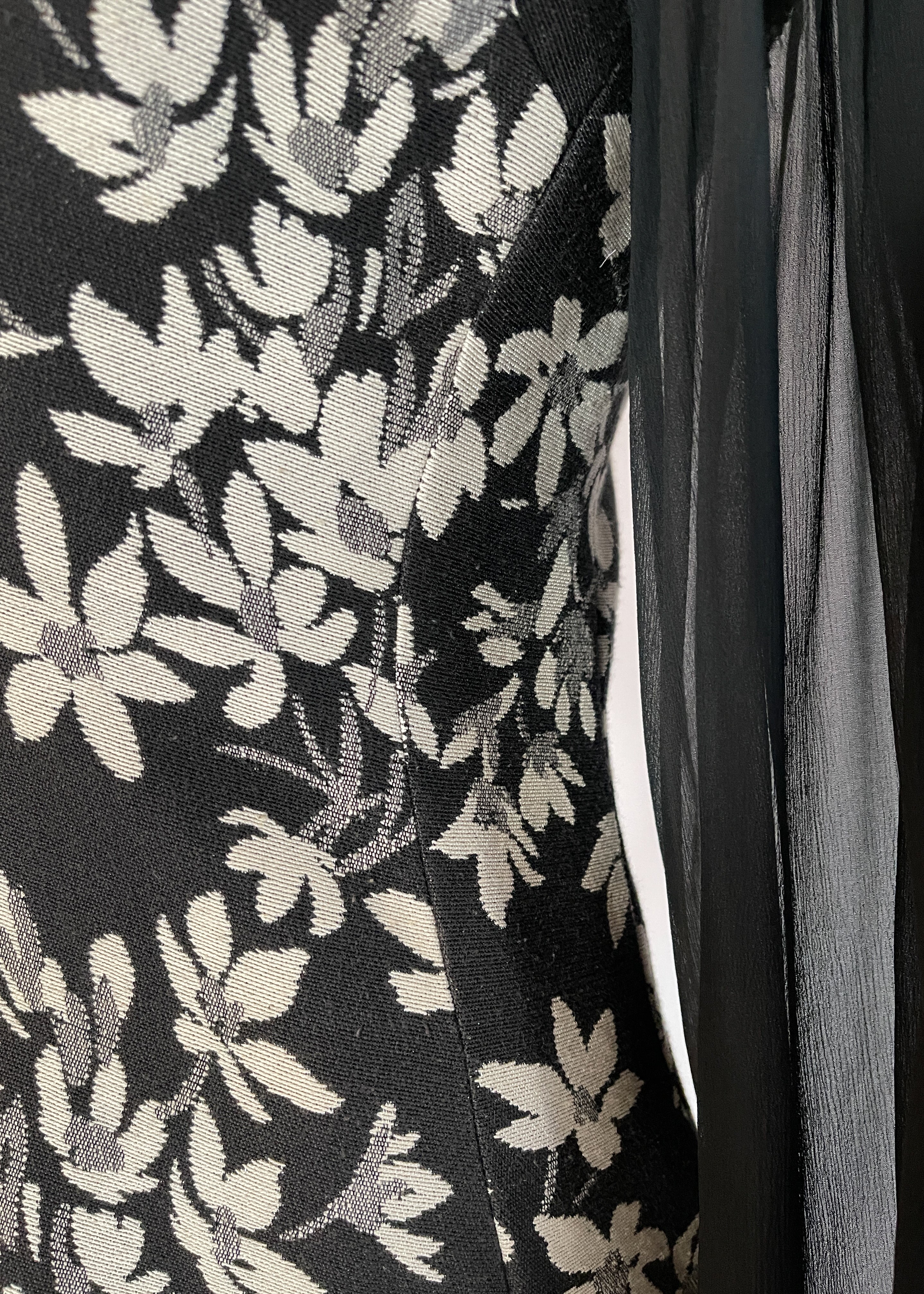 1970s Thea Porter Floral Tapestry Dress