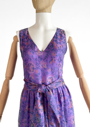 1970s Treacy Lowe Tissue Silk Dress