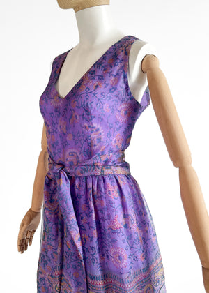1970s Treacy Lowe Tissue Silk Dress